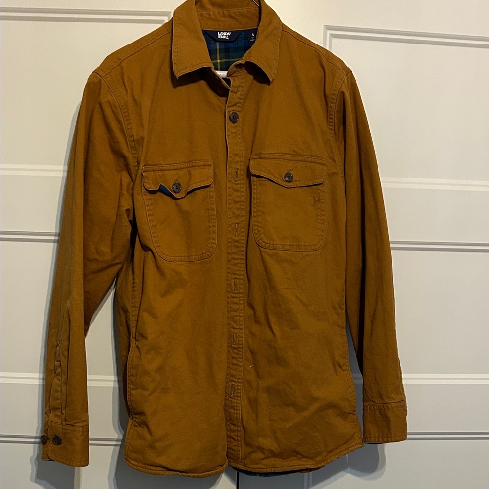 Lands' End Men's Brown Shirt Jacket